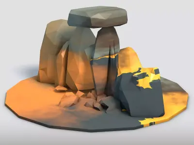 Low Poly Stones Vol1 3D model