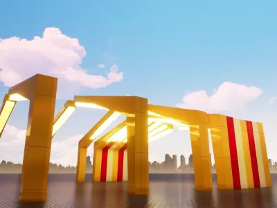 Sci Fi Gate 3D model