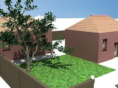 Brick Building 45 3D model