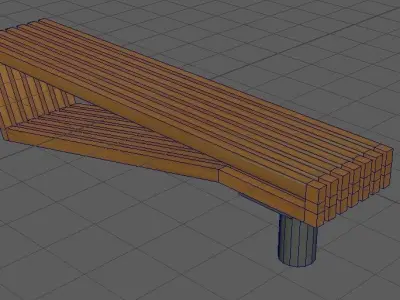 Modern bench 3D model