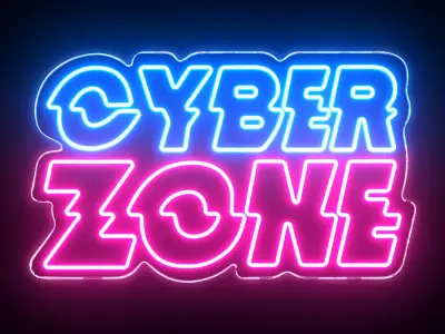 Cyber Zone Neon Sign 3D model