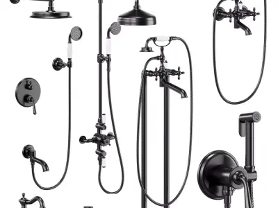 Set of Classic Wonzon Woghand Faucets 3D model