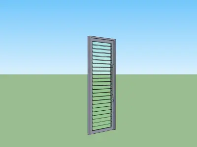 Glass Louvered Door 3D model