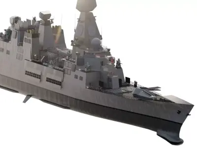 US NAVY NUCLEAR POWERED CRUISER 3D model