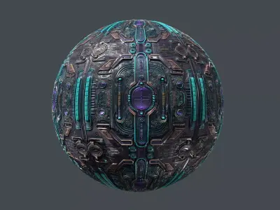 Cyberpunk Seamless PBR Texture 19 Texture