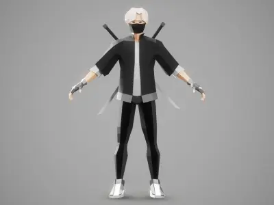CYBERBOY - Low Poly Style Male Character Low-poly 3D model