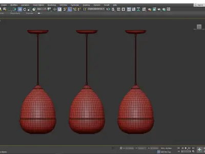 Allegretto Drum Pendants Light Low-poly 3D model