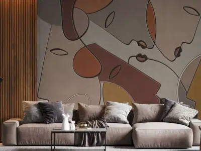 Abstract Faces Collage  Texture