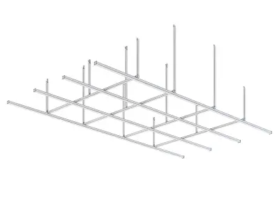 Factory Ceiling Beams 3D model