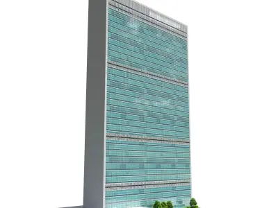 United Nation Headquarter Main Building Low-poly 3D model