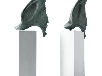 Barrell sculpture Wing One Art 3D model