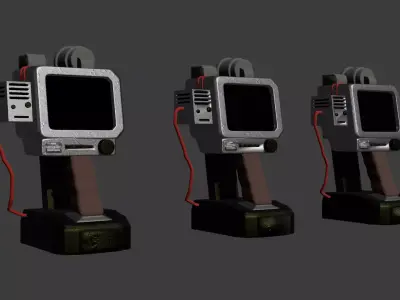 Scanner Detector  Sci Fi Prop for Games Low-poly 3D model