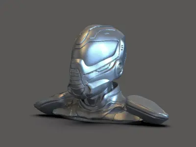 Cyborg Bust 3D print model purchase