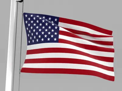 Flag of United States of America 3D model