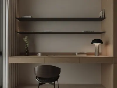 Interior scene bedroom 3D model