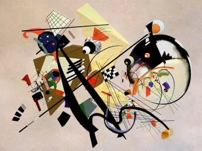 Transverse Line by Wassily Kandinsky Low-poly 3D model