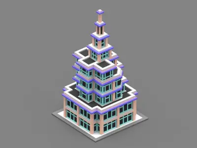 House Voxel - 26 Low-poly 3D model