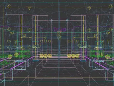 Stage party concert fashion catwalk T station  84 3D model