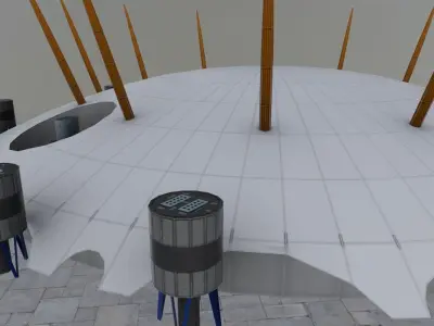 London O2 Millennium Low-poly 3D model
