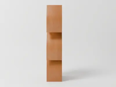 Curved Wooden Floor Self 3D model