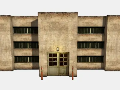 3D Low Poly Building Low-poly 3D model