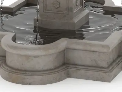 Fountain 04 PBR Realistic Low-poly 3D model