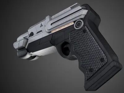 Sci fi gun Low-poly 3D model Low-poly 3D model