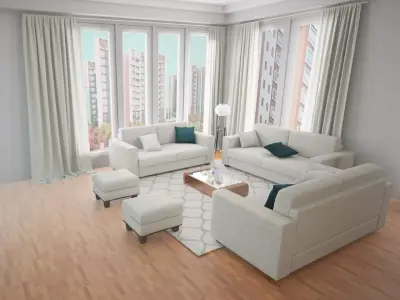 Living room 3D model 3D model