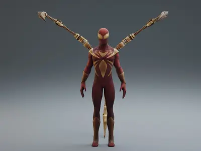Iron spider man rigged 3D model