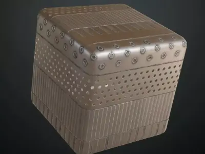 Panel Patterns Metal Trimsheet Transparent PBR Seamless Texture