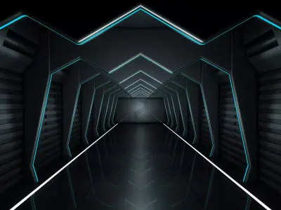 Spaceship Corridor 3D model