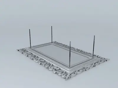 Pendant chandelier Frame Retro Free 3D model