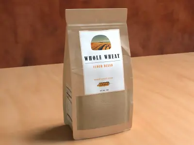 Flour mixes Whole Wheat Flour Blend Low-poly 3D model