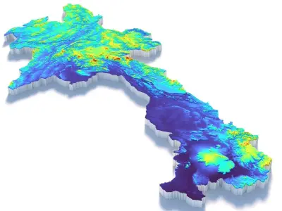 Laos Terrain Country 3D model