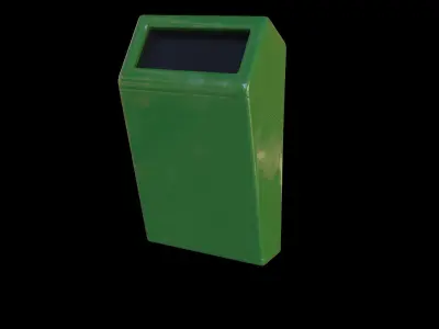 Low-Poly Street Bin Low-poly 3D model