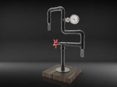 Steampunk Lamp 3D print model