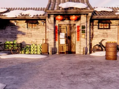 Traditional Chinese Streets in Beijing 3D model