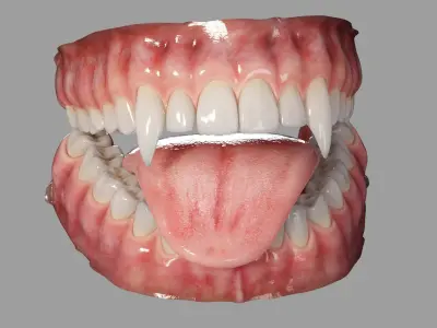  Realistic Rigged Vampire Teeth Mouth 