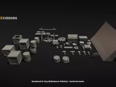 Low Poly Survival  36 Game Ready Assets Vol 1 Low-poly 3D model