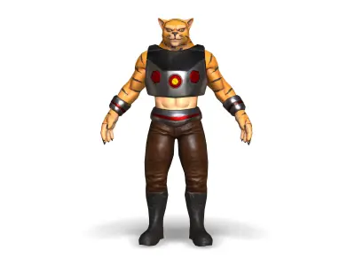 Panther star wars character Low-poly 3D model
