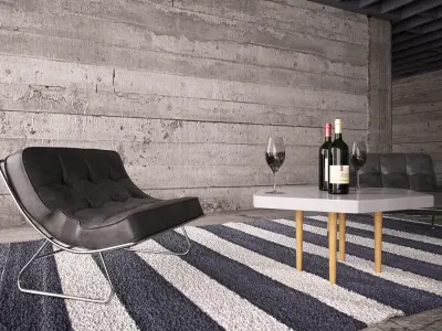 Armchairs - Waiting and Relaxing area 04 3D model