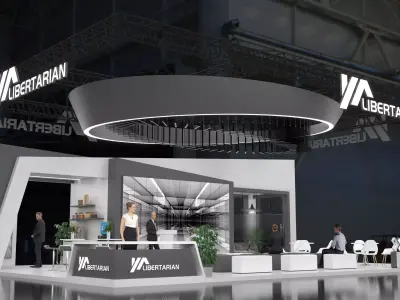 Exhibition Stand Stall Booth Low-poly 3D model