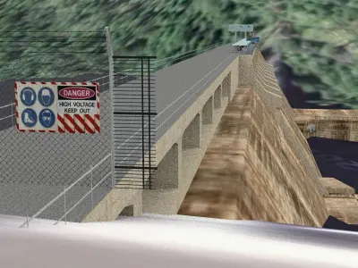 Somerset Dam Low-poly 3D model