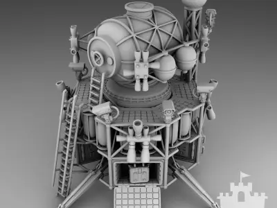 Martian weather station curiosity 3D print model