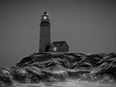 Lighthouse Low-poly 3D model 5