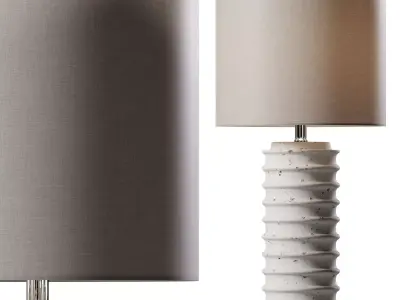 Pashmina Cylindrical Distressed Table Lamp 3D model