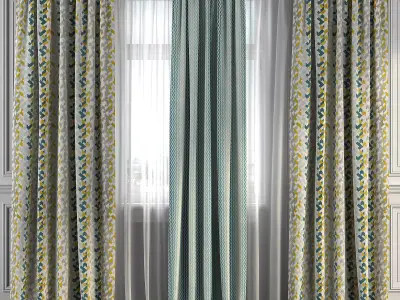 Curtain Set 258 3D model