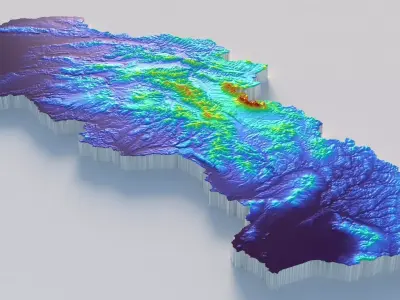 Slovakia Terrain Country 3D model
