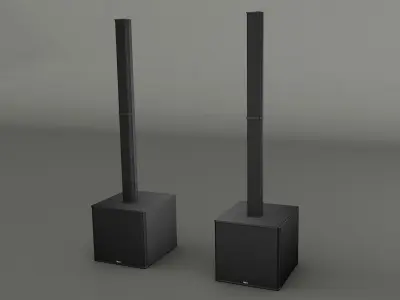 Acoustic systems and speakers 3D model