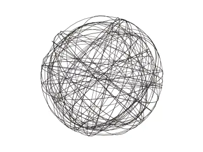 Abstract Sphere Ball v6 004 Low-poly 3D model
